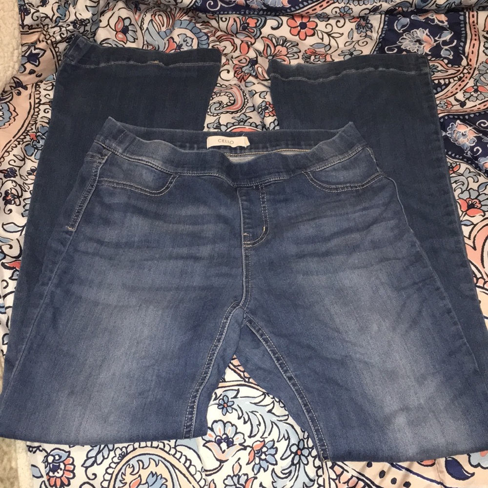 Cello flare leg pull on jeans